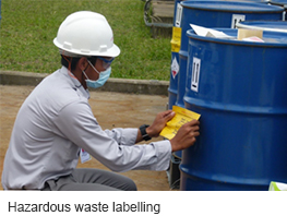Hazardous waste labelling