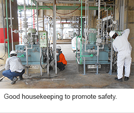 Good housekeeping to promote safety.