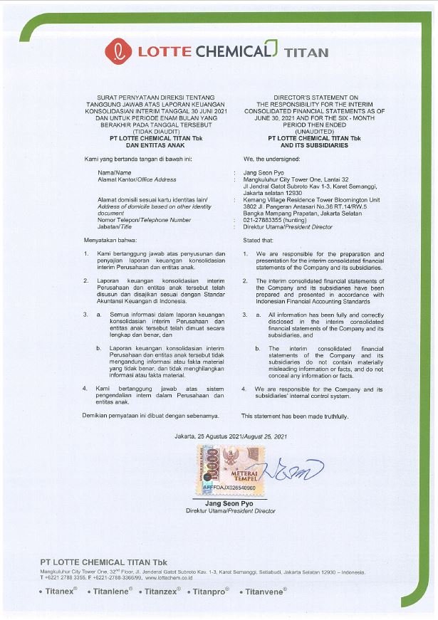 Mid Year Financial Statement 2021
